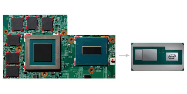 Intel Kaby-G vs discrete board area