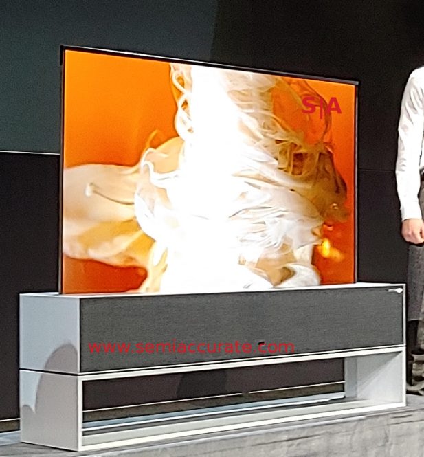 LG Signature OLED TV R fully up