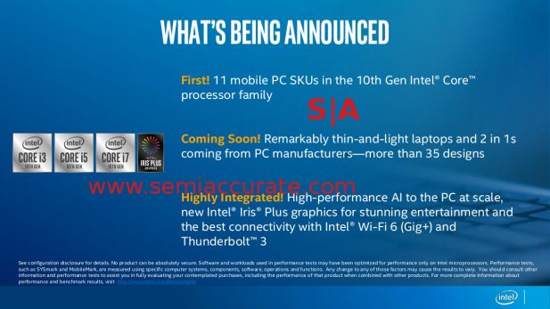 Intel Ice Lake 35 designs slide