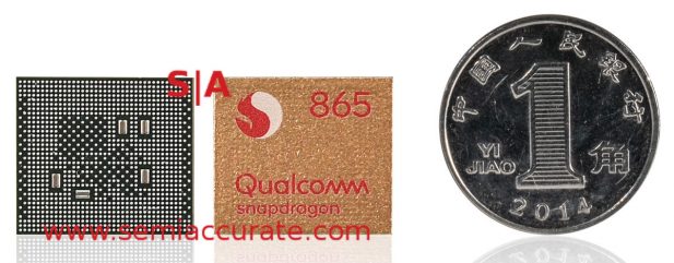 Qualcomm Snapdragon 865 5G SoC front and back