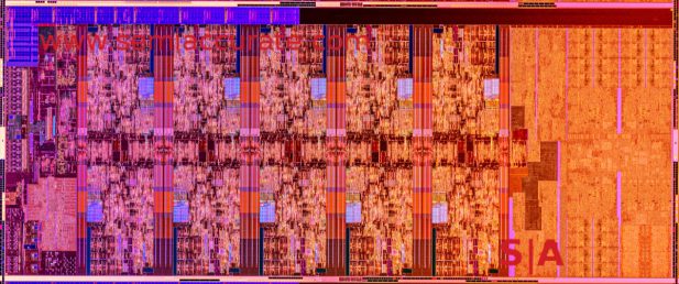 Intel 10C die shot