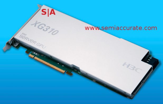 The Intel XG310 quad-GPU card