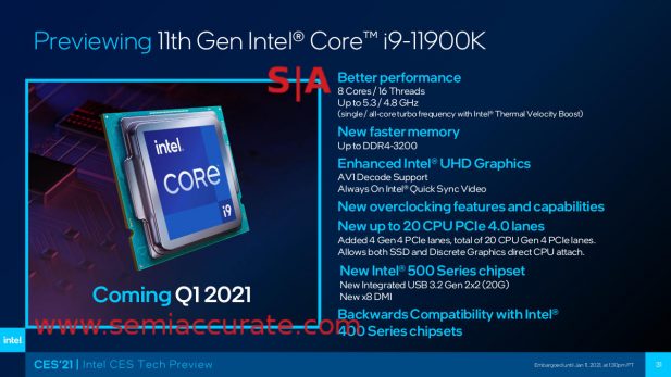 Intel Rocket Lake i9-11900K preview