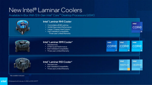 Intel Laminar coolers