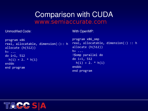 Single threaded code vs MIC code