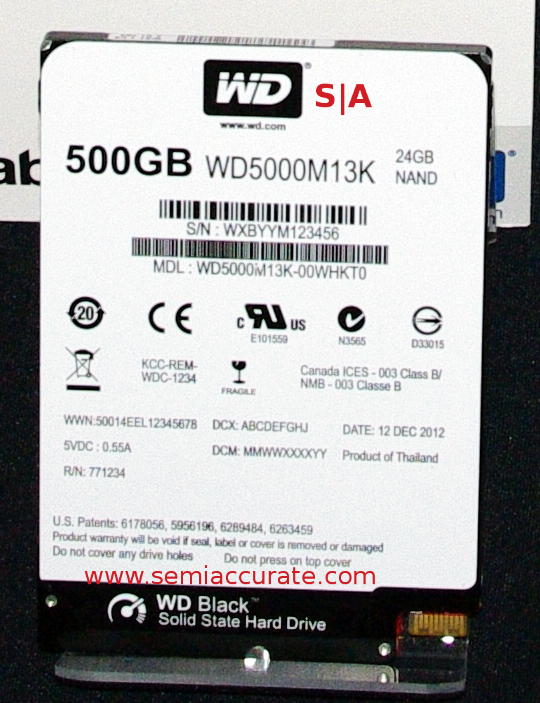 Western Digitial 500GB SSHD Black