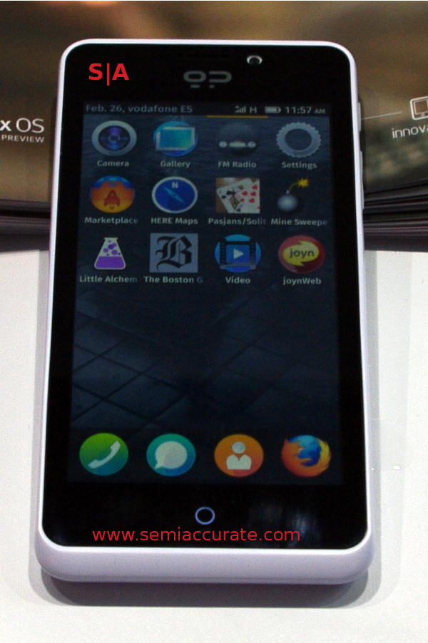 Geeksphone Peak phone running Firefox OS