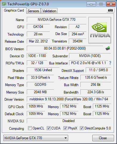 GPU-Z of the GTX680 flashed to GTX770