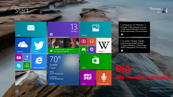 Windows 81 Start Screen